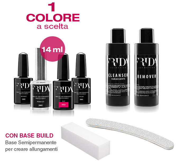 kit start frida con base build kit smalto semipermanente professionale